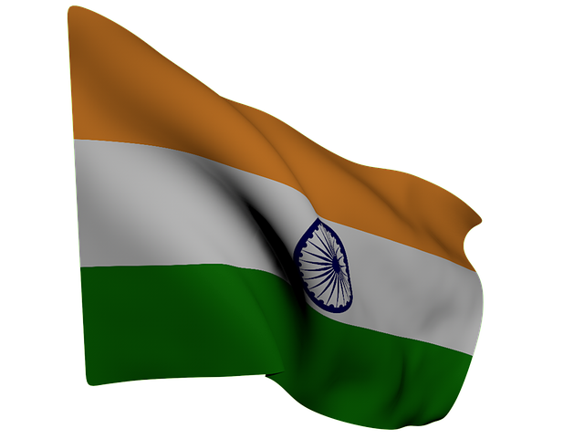 Free indian flag orange white illustration