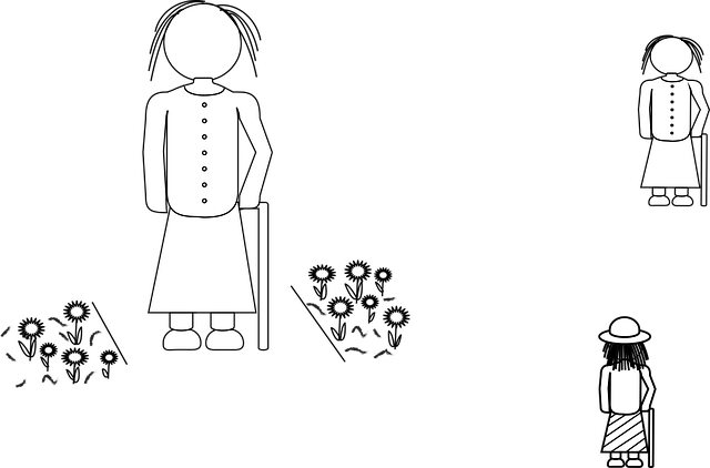 Free Outside Elderly vector and picture