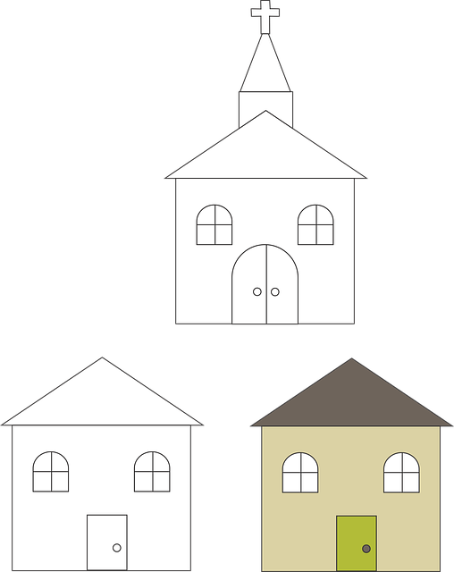 Free Church House vector and picture