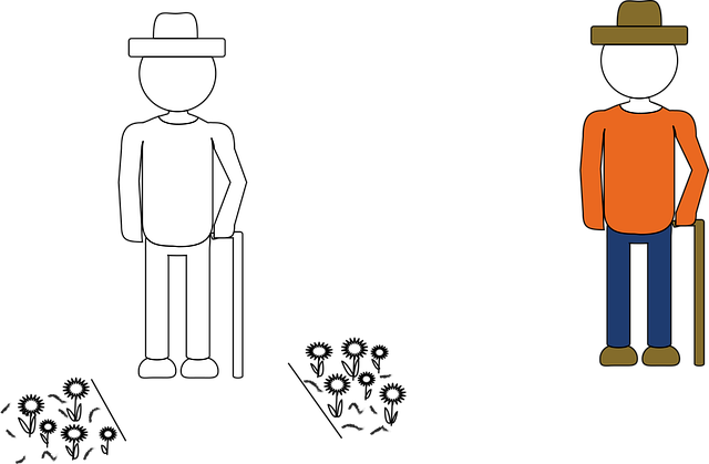 Free Man Cane vector and picture