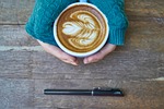 coffee, latte, brown