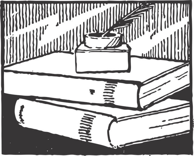 Free Books Inkwell vector and picture