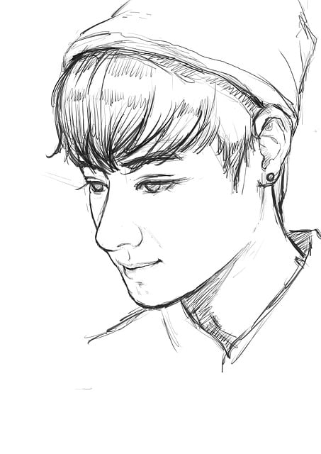 Free Hand Painted Line Draft Sai illustration and picture