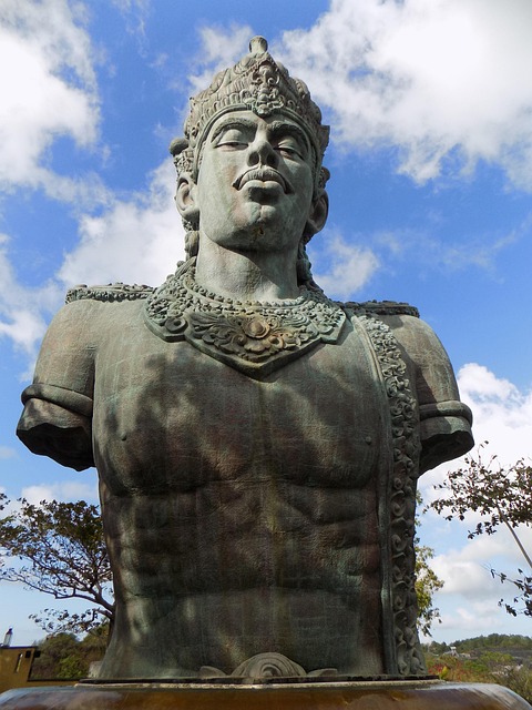 Statue, Wisnu, Hindu, Bali, Tinning