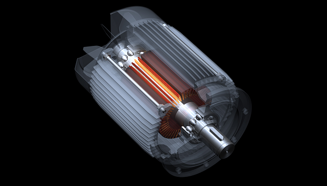 Free engine section detail illustration