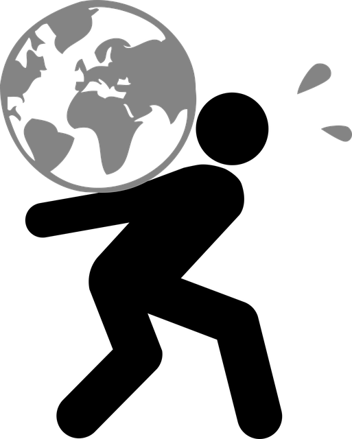 Free world weight stick person vector