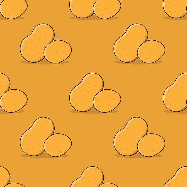 Free healthy fresh potatoes illustration