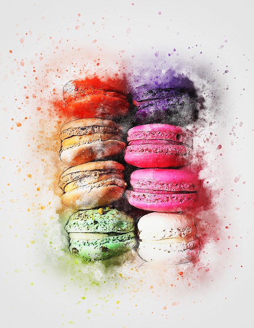Free cake pastry macaroon illustration