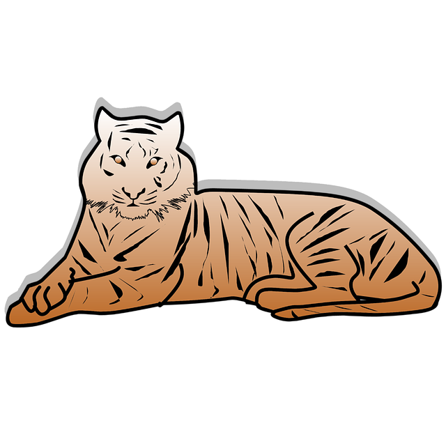 Free tiger animal willed illustration