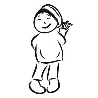 Free Boy Shy illustration and picture