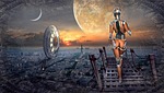 fantasy, moon, composing