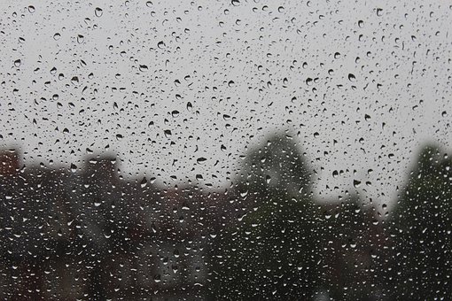 Regen, Regentropfen, Fenster, Wetter