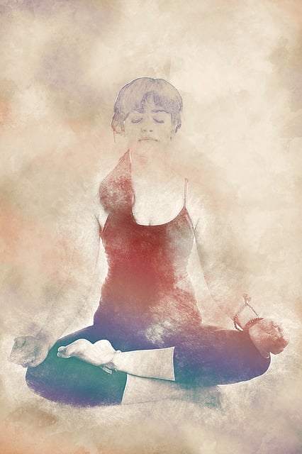 Free yoga woman girl illustration