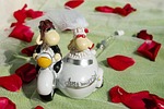 wedding, bride and groom, figure