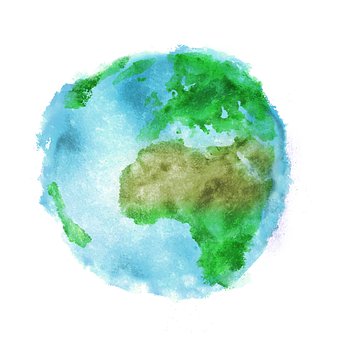 Free Earth Watercolor illustration and picture