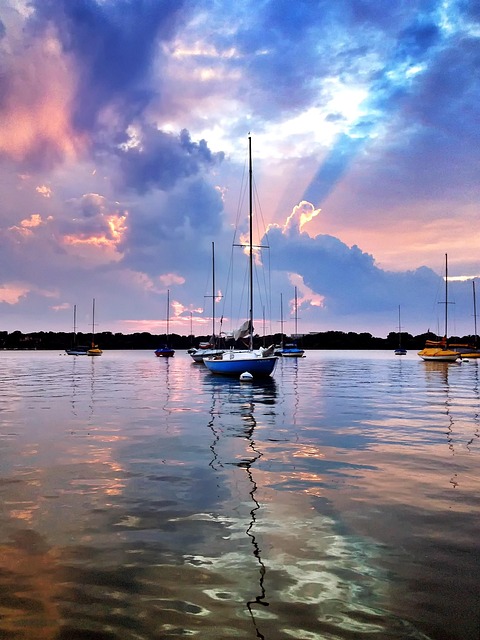 Free Sunset Boat photo and picture