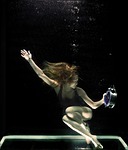 underwater, model, fine arts