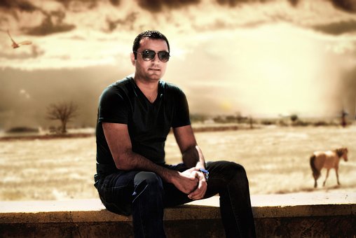 Bruder, Freund, Foto, Photoshop, Adobe