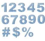 fabric, 3d, numbers