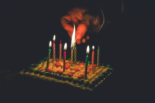 Free Birthday Cake And Candles Cake photo and picture