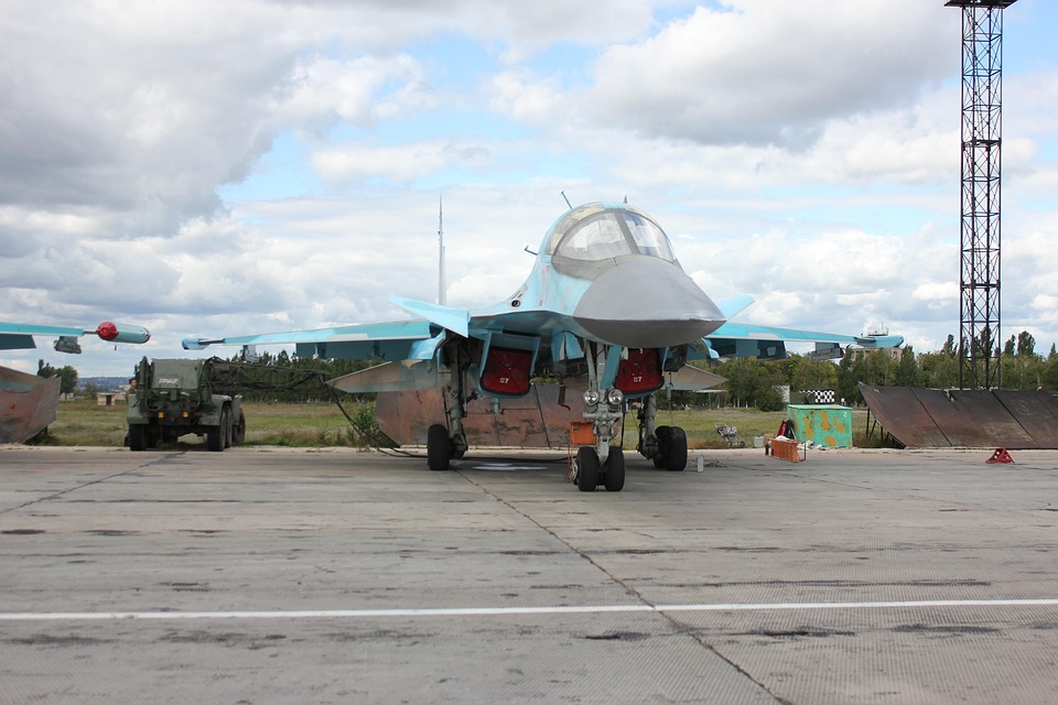 Airfield, Planet, Fly, Fighter-Bomber, Su-34