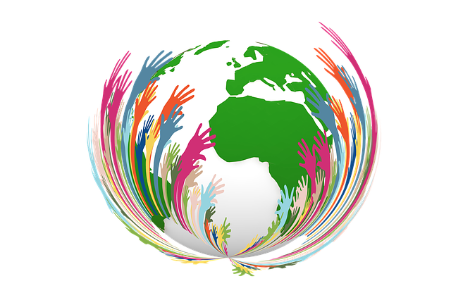 Free volunteer hands continents illustration