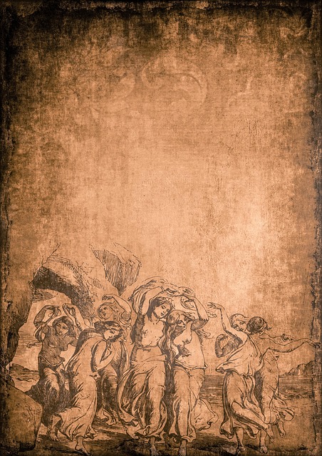Free background playful antique illustration