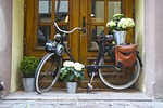 bike, old, house entrance