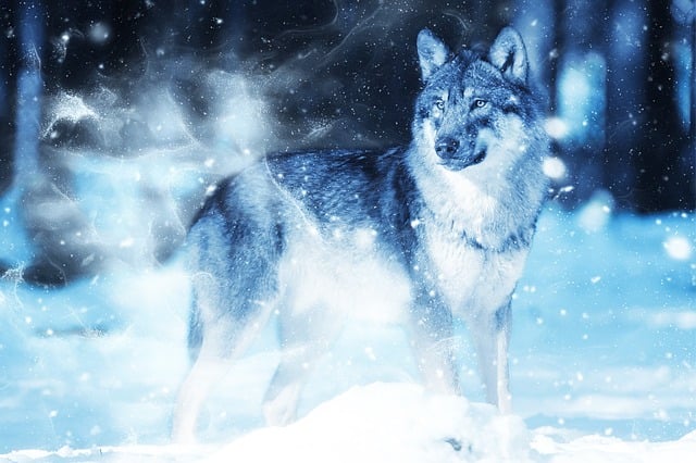 Download free HD stock image of Animal Wolf Free animal wolf snow illustration