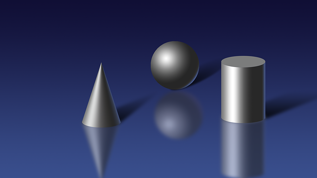 Free geometry a two-dimensional effect 3d illustration