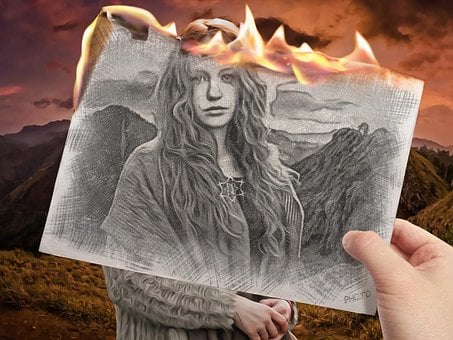 Foto, Fuego, Llama, Candela, Oscuro