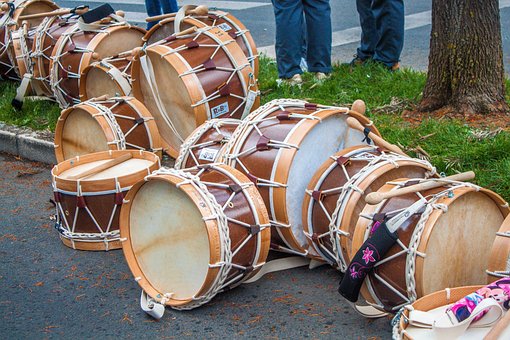 Music, Drums, Brown, Wood, Rope