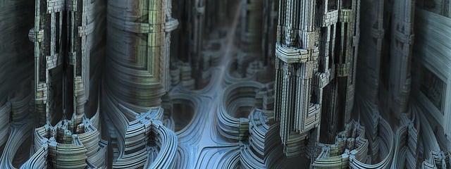Free fractal banner header illustration
