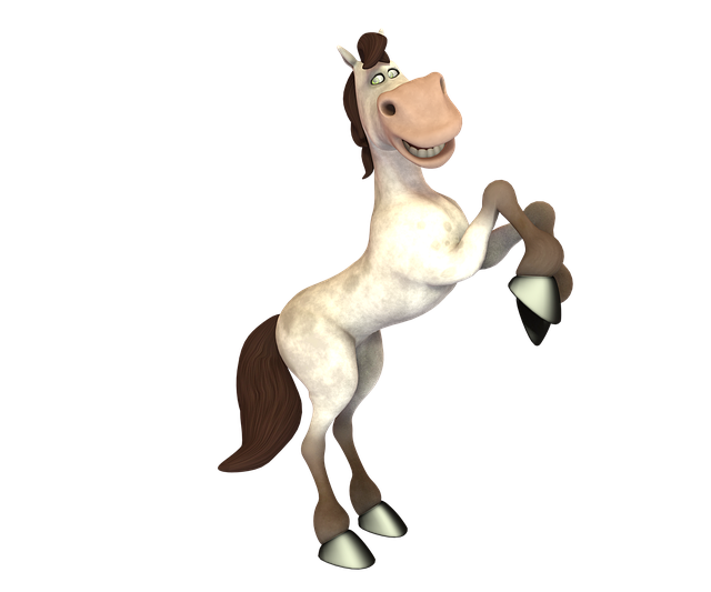 Free horse toon funny illustration