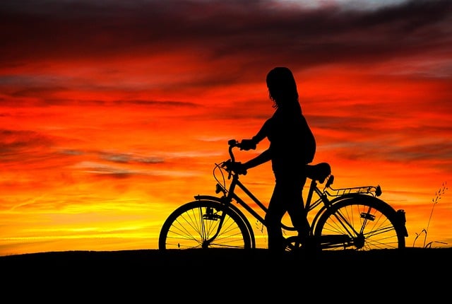 Free sunset girl woman illustration