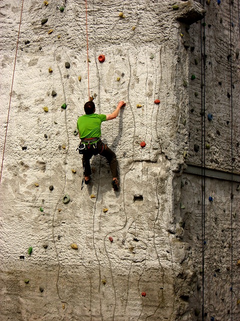 Free climber climbing tower sport climbing illustration