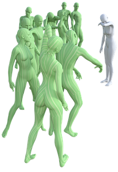 Mobbing, Menschenmenge, Menschengruppe