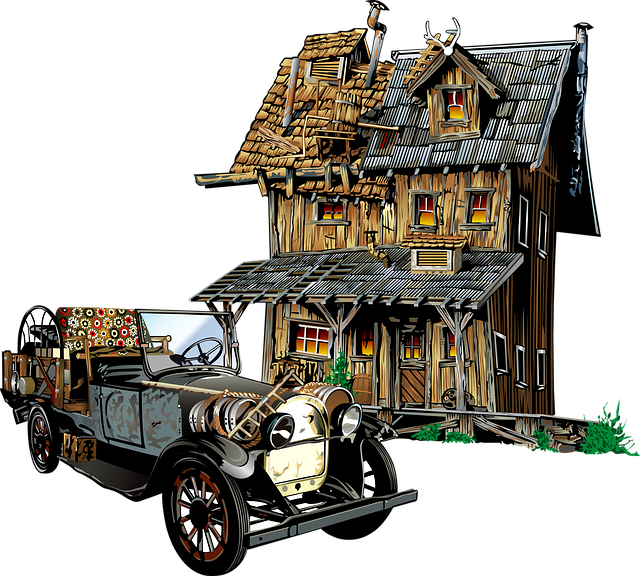 Free patch work illustrator house illustration