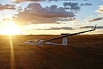 glider, sunset, sailplane