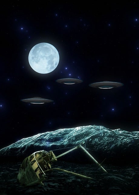 Free science fiction photomontage futuristic illustration