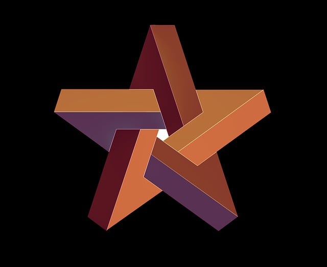 Free star perplexed geometry illustration