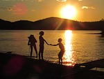 summer fun, lake, cousins