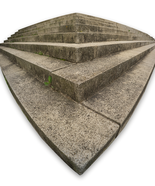 Etapas, Escalera, Aislado, Corte