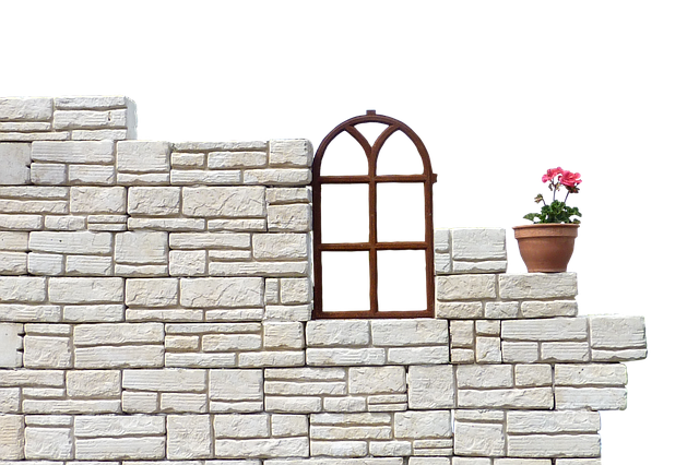 Free wall window frame illustration