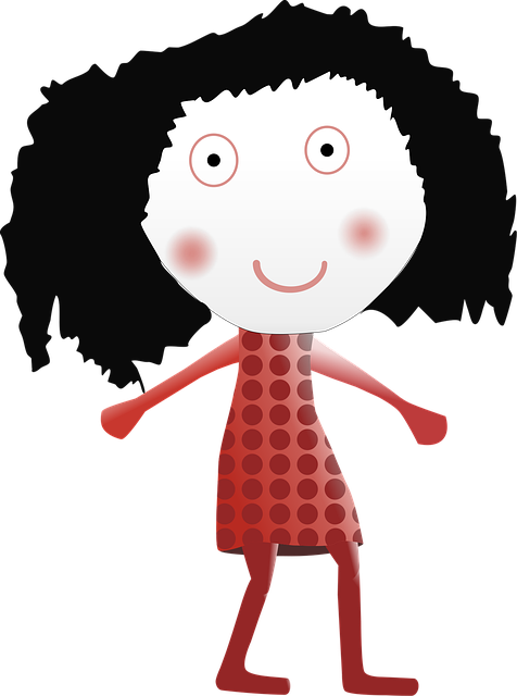 Dibujos Animados, Niña, Vector
