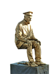 street artists, gold, living statue