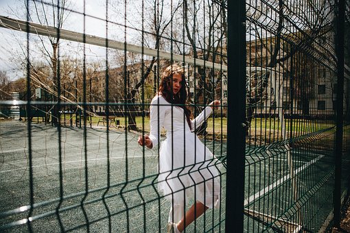 Tennis Court, Girl, Ballet, Dancing Tennis Court, Girl, Ballet, Dancing