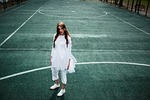 tennis court, girl, ballet