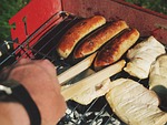 grill party, barbecue, fire