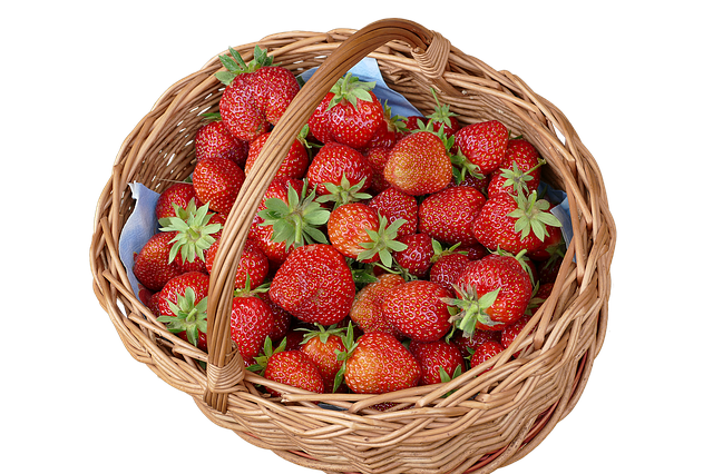 Free summer party strawberries nature illustration